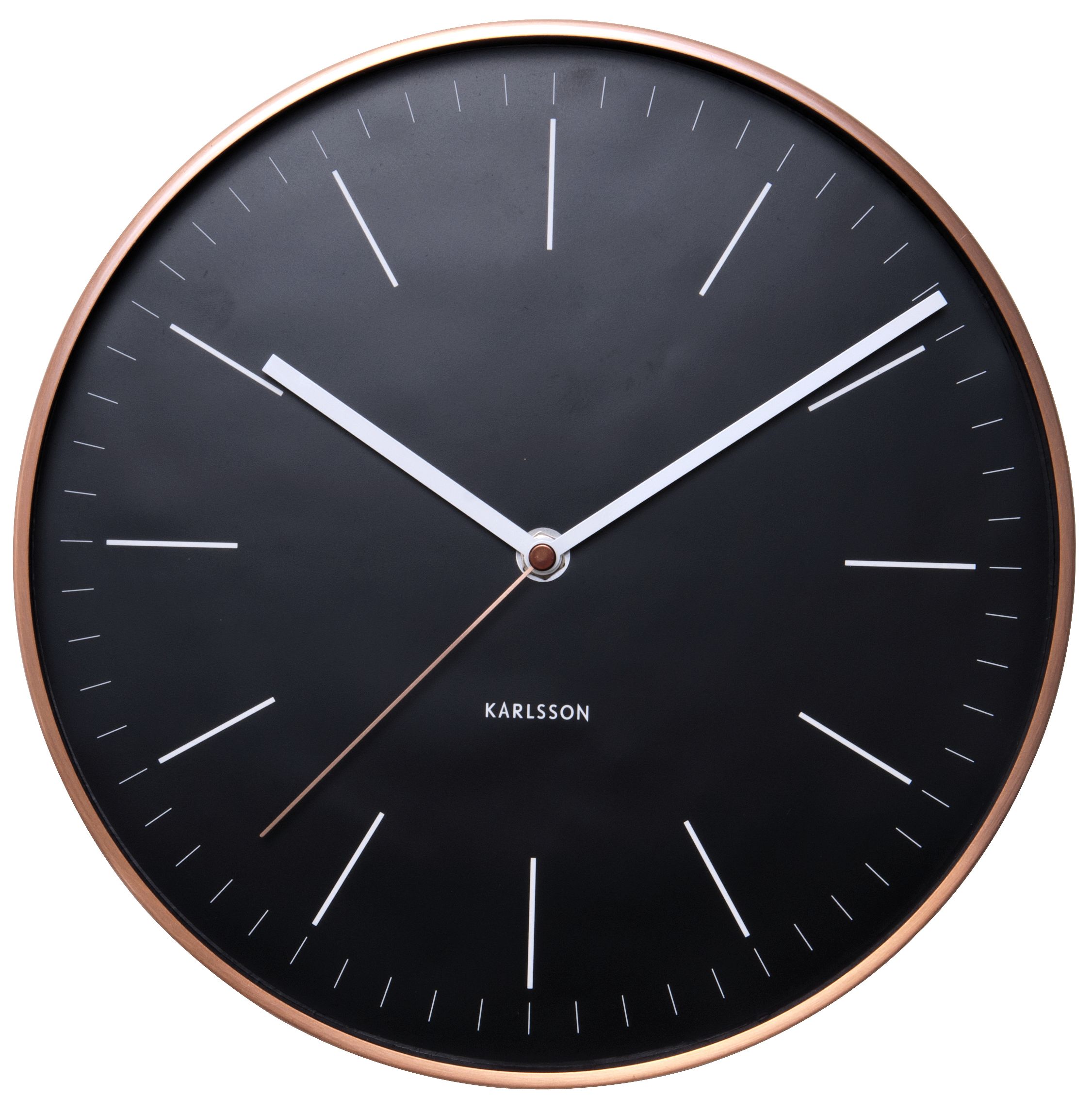 Wanduhr Wohnzimmer Günstig Wanduhr Karlsson Minimal Kupfer KA5507BK günstig auf